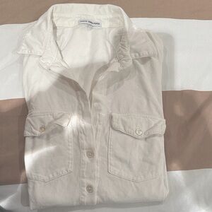 James Perse Cream Button Down Shirt